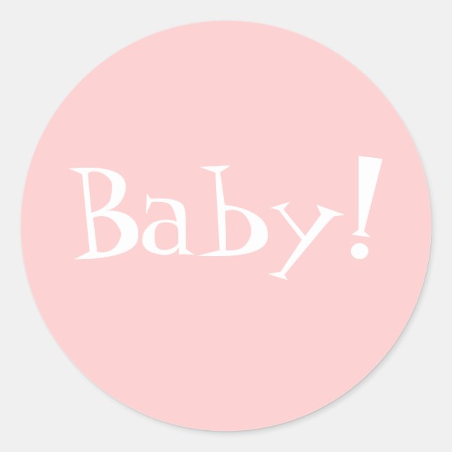 Sticker Rond Enveloppe d'annonce de naissance Seal_Girl_Baby ! (Devant)