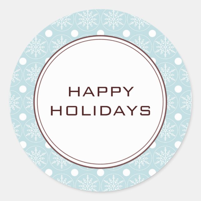 Sticker Rond Enveloppe de cartes de Noël (Devant)