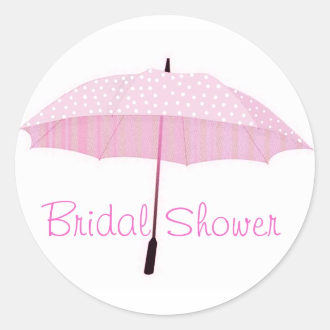 Sticker Rond Enveloppe de douche nuptiale (Devant)
