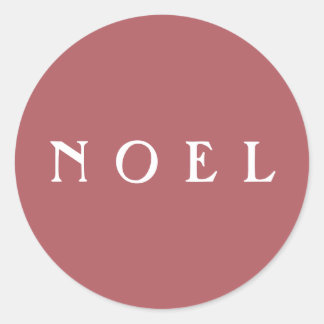 Sticker Rond Enveloppe de script NOEL ou enveloppe cadeau rose