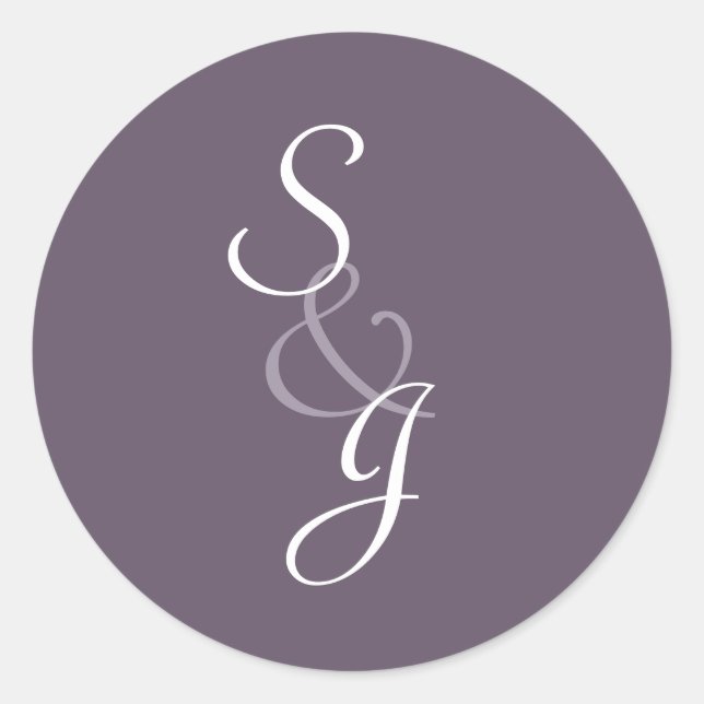 Sticker Rond Enveloppe Mariage marquée avec inscription (Devant)