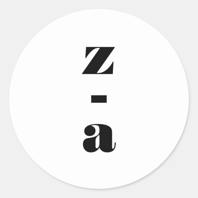 Sticker Rond Enveloppe Mariage moderne Gras Monogramme Noir Bla (Devant)