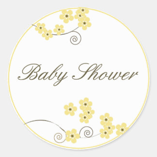 Sticker Rond Enveloppe toujours aimée - jaune phoque