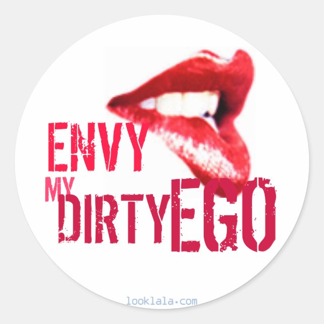 Sticker Rond Envie de mon Ego (Devant)