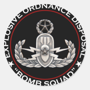 Sticker Rond EOD Master "Bomb Squad"