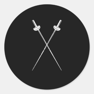 Sticker Rond Epee clôturer l'épée de chasse sport fencer duel