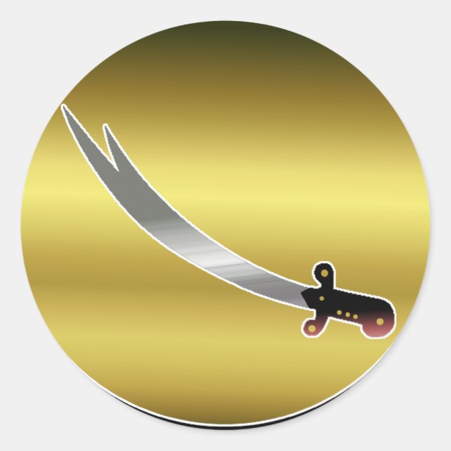 Sticker Rond Épée d'Ali (Devant)