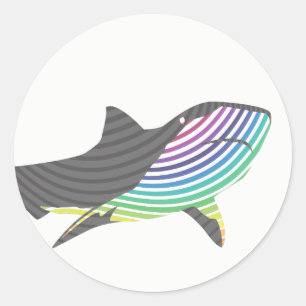 Sticker Rond Épersion de requin couleur