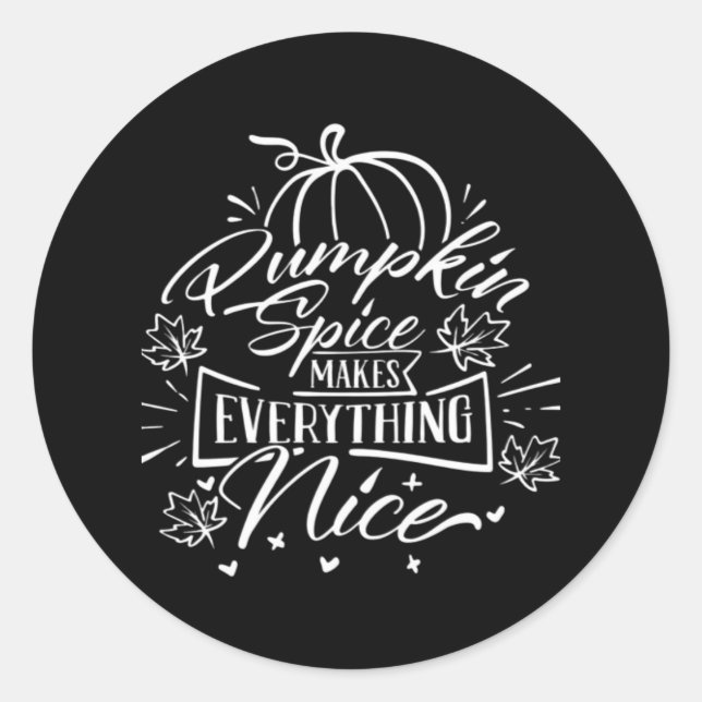 Sticker Rond Épice citrouille Et Tout Nice - Virale Automne Q (Devant)