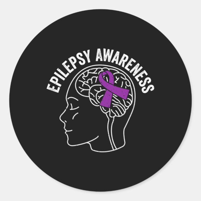 Sticker Rond Epilepsy Awareness 5  (Devant)