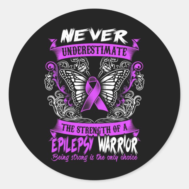 Sticker Rond Epilepsy Awareness Epilepsy Awareness Day Disease  (Devant)