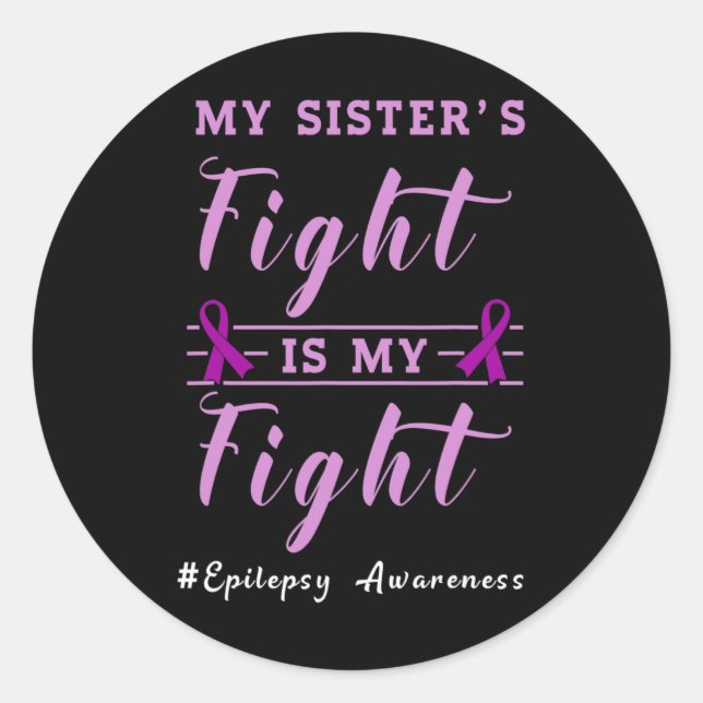 Sticker Rond Epilepsy Awareness Support  (Devant)