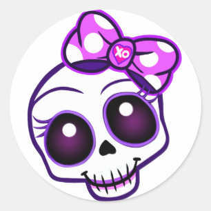 Sticker Rond Épingle à boutons déplaisant Kawaii