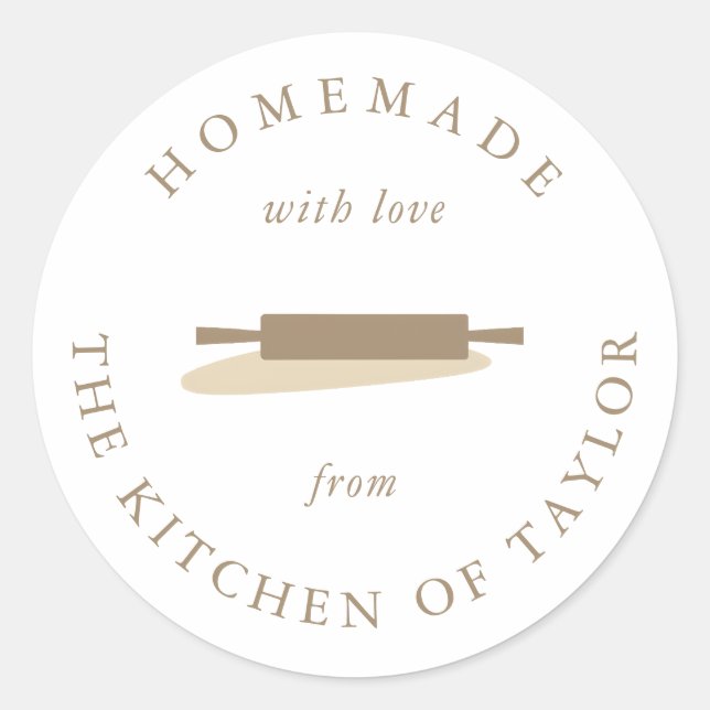 Sticker Rond Épingle | De la cuisine de | Maison faite maison (Devant)