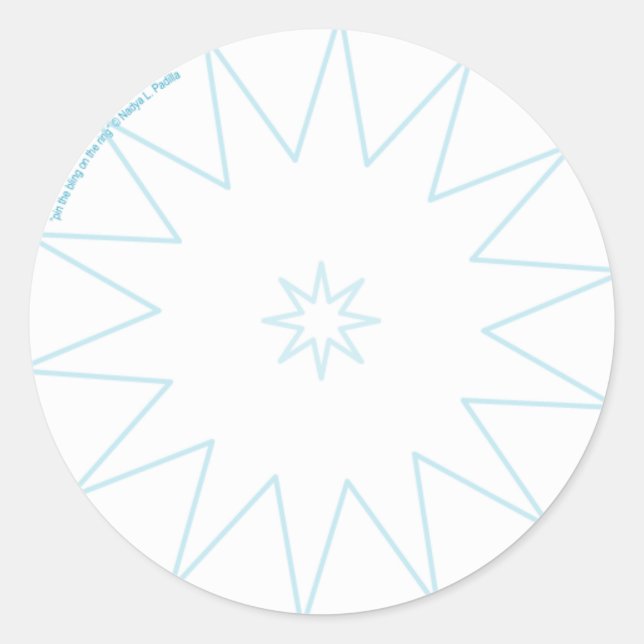 Sticker Rond * épingler le bling sur le ring * jeu de FÊTE DES  (Devant)