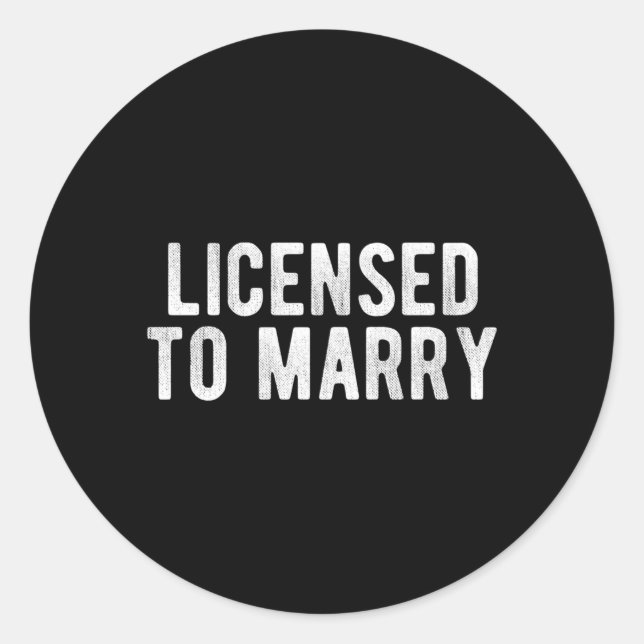 Sticker Rond Épouser un officier Mariage (Devant)