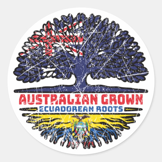 Sticker Rond Équateur Équateur Équateur Australian Australian (Devant)