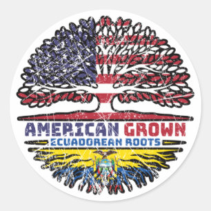 Sticker Rond Équateur équatorien Équuadorian Ecuadorian Ecuador