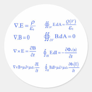 Sticker Rond équation maxwell physique