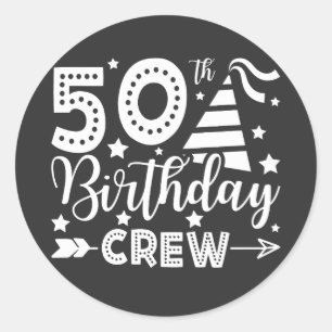 Sticker Rond Équipage 50e anniversaire 50