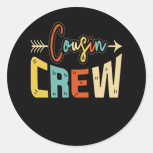Sticker Rond Équipage Cousin