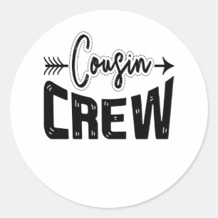 Sticker Rond Équipage Cousin