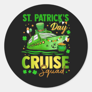 Sticker Rond Équipage de croisière de la Saint-Patrick Squad en
