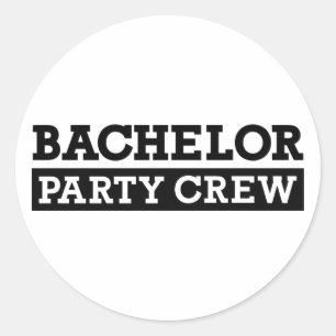 Sticker Rond Équipage de la partie de baccalauréat