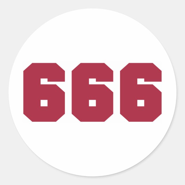 Sticker Rond Équipe 666 (Devant)