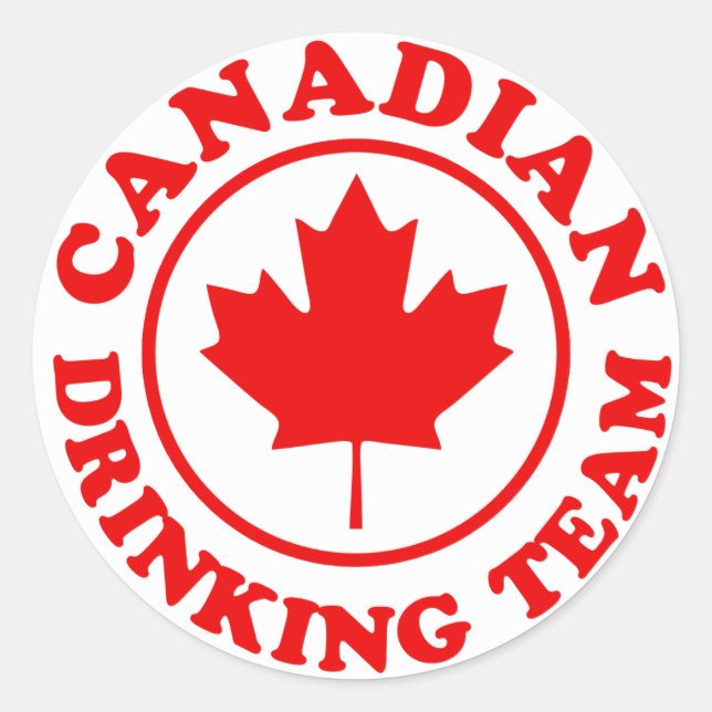 Sticker Rond Équipe canadienne de la boisson (Devant)