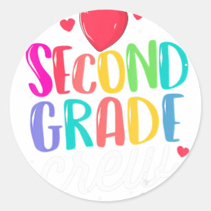 Sticker Rond Équipe de 2e année Enseignant de 2e année Premier 