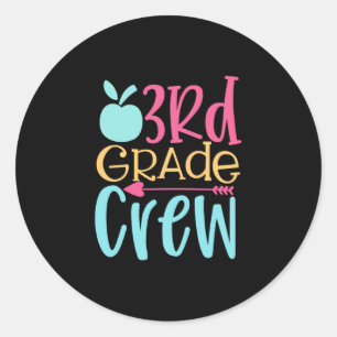 Sticker Rond Équipe de 3e année
