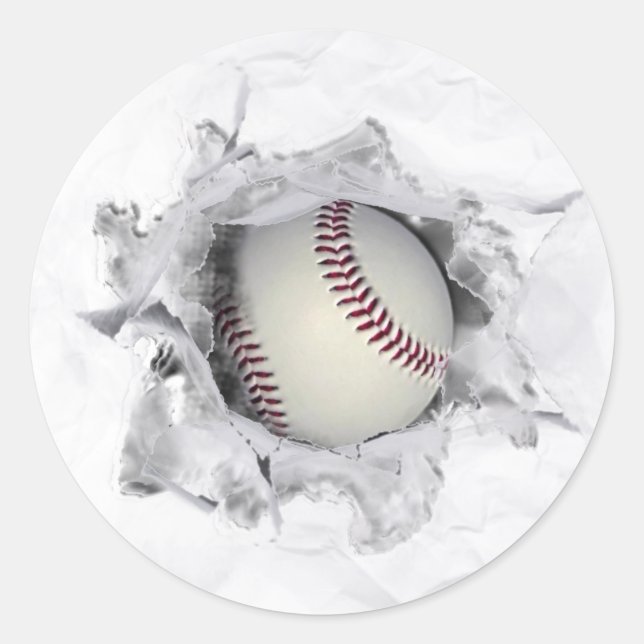 Sticker Rond Équipe de baseball (Devant)