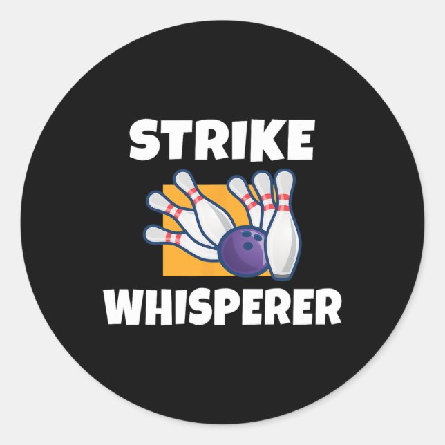 Sticker Rond Équipe de Bowler de Strike Whisperer (Devant)