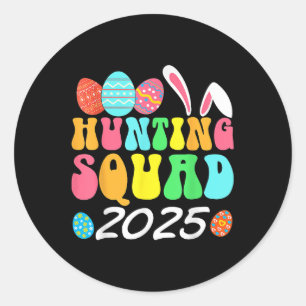 Sticker Rond Équipe de chasse aux oeufs 2025 Chasse aux oeufs d