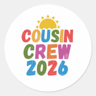 Sticker Rond Équipe de cousins