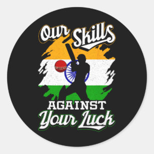 Sticker Rond Équipe de cricket d'Inde hommes Maillot de match d