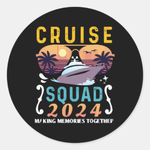 Sticker Rond Équipe de croisière 2024 Groupe de jumelage de vac