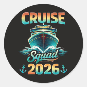 Sticker Rond Équipe de croisière 2026 – Vacances d'été