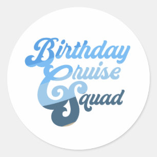 Sticker Rond Équipe de croisière d'anniversaire