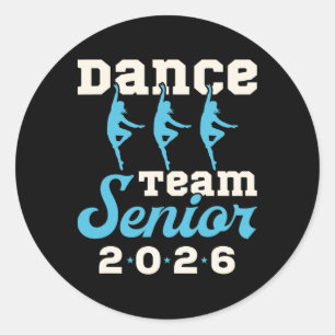 Sticker Rond Équipe de danse Senior 2026 Soirée de fin d'études