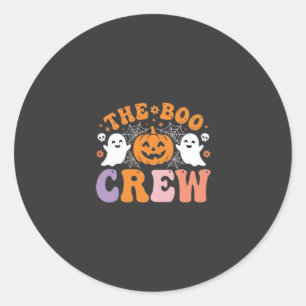 Sticker Rond Équipe de fantômes de citrouille de Halloween Desi