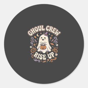 Sticker Rond Équipe de fantômes et de goules d'Halloween