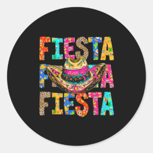 Sticker Rond Équipe de fête San Antonio Texas Cinco De Mayo All