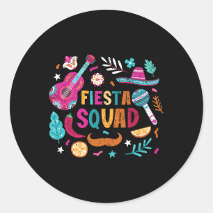 Sticker Rond Équipe de Fiesta Cinco De Mayo Correspondance mexi