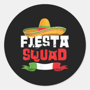 Sticker Rond Équipe de Fiesta Drôle Cinco De Mayo Mexicaine Som