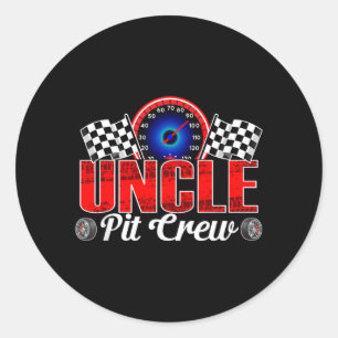 Sticker Rond Équipe de fosse de l'oncle de course de famille vo
