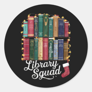 Sticker Rond Équipe de la bibliothèque Amateurs de livres de No