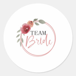 Sticker Rond Équipe de la mariée