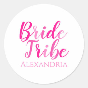 Sticker Rond Équipe de la Mariée Enterrement de Vie de Jeune Fi